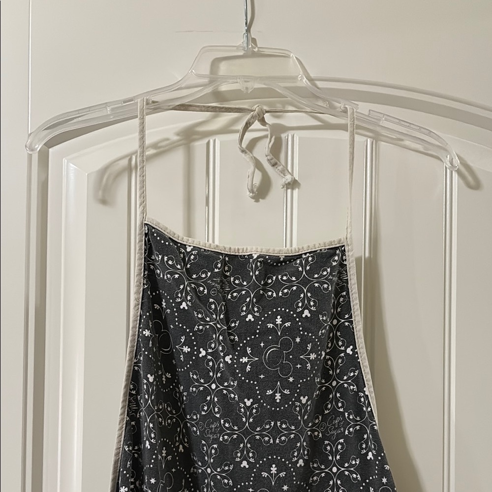 Disney Parks Gray Patterned Apron with Pocket - Picture 2 of 7